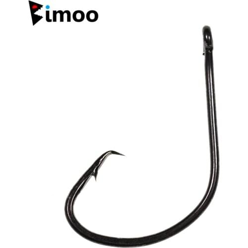 Bimoo 500pcs Black Seawater Fishing Sport Octopus Circle Fish Hooks Sbiki Rigs DIY Fishhooks Fishing Tackle Wholesale Size 6-8/0