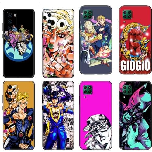 Black tpu Case For Huawei P30 Lite P30 Pro P40 Case For Huawei P40 LITE P Smart Case Cover JOJO 39 s Bizarre Adventure Japanese