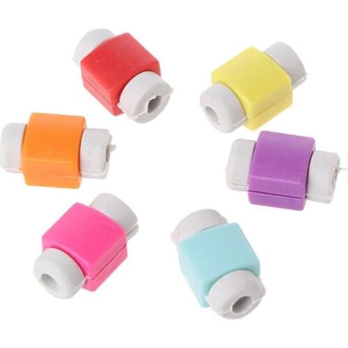 Colorful USB Cable Protector Saver Sleeve For Smartphone Data Charger Cable Cord E56B