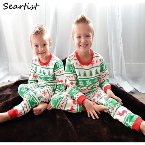 Kids Christmas Clothing Set Baby Boys Girls Reindeer Pajamas Children Christmas Nightwear Pjs Pajamas 2021 New 30