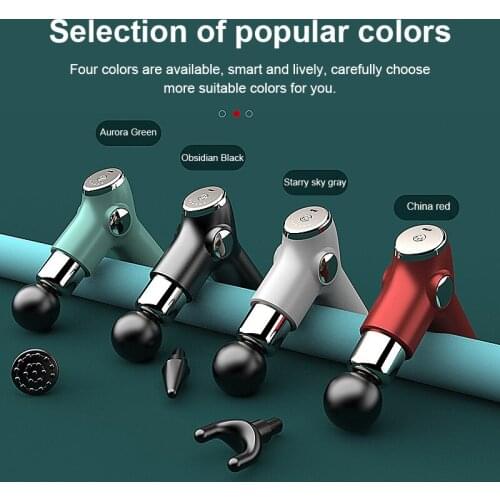 2021 High Power Muscle Massage Gun Mini Electric Liquid Crystal Deep Tissue Percussion Muscle Massager Portable Fascia Gun