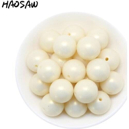 Hot Sell 100pcs/lot 20mm Chunky Matte Pearl Bead Ice Cream Color ABS Pearl Pearly Lustre Beads For Decoration