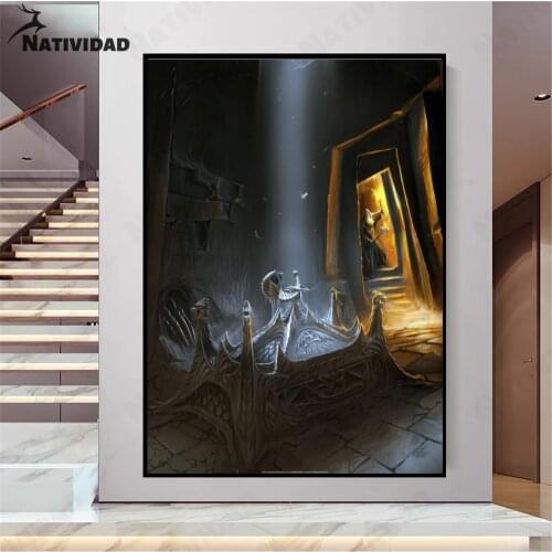 Palace Warrior Canvas Painting Shop Decor Character Oil Painting Print Poster Wall Art Living Room Bedroom Home Decoration