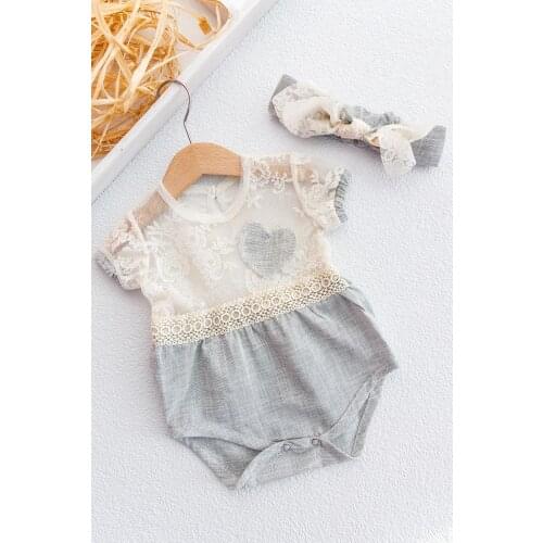 Laced Baby Girl Jumpsuit Suit