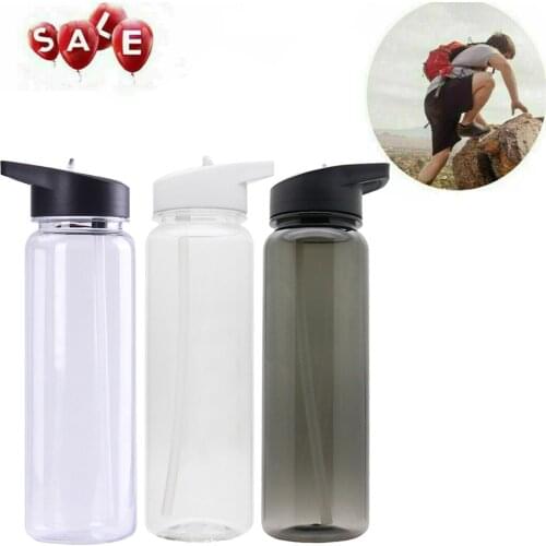 Hot!1pc 750ML Sports Water Bottle Outdoor Water Bottle With Straw Top Lid Portable Leakproof Drink Mug Portable Camping Bottle