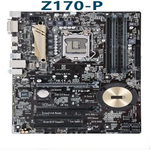 LGA 1151 DDR4 for ASUS Z170-P Original Desktop Motherboard DDR4 64GB PCI-E 3.0 USB3.1 M.2 DDR4 Mainboard Used
