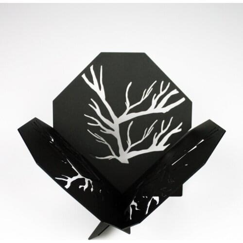 Metal Fruit Bowl Tree Figure Decorative Plate for interior or exterior use