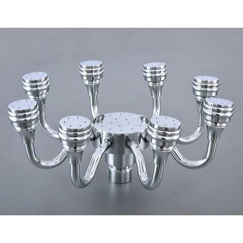 8" inch Polished Chrome Eight Claw Shape Bath Rainfall Rain Bathroom Shower Head Bathroom Accessory (Standard 1/2") msh231