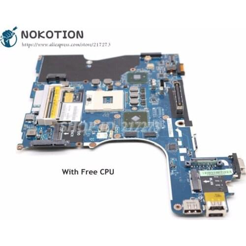 NOKOTION For Dell Latitude E6510 Laptop Motherboard CN-0NCPCN 0NCPCN NAL22 LA-5573P QM57 DDR3 GPU Onboard Free CPU