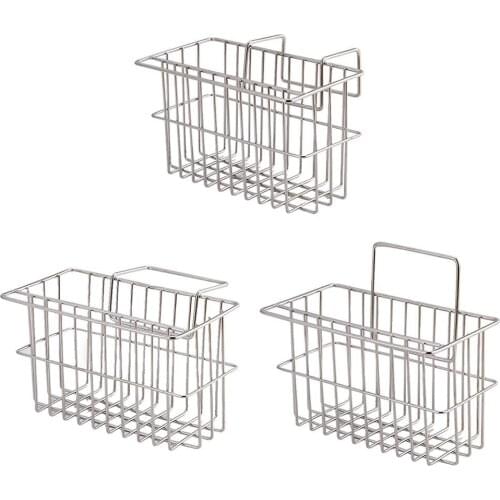 NEW Sink Rack Space-saving Durable Stainless Steel Hanging Basket Dish Drainer Storage Holder Kitchen Supplies Rack