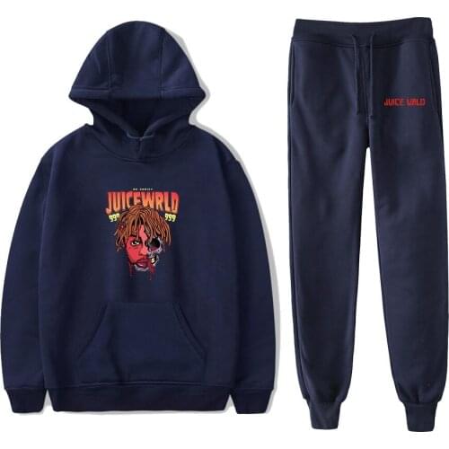 New Style Juice Wrld Hoodie and Pant Set Hoodies and Sweatpants Harajuku Two Piece Set Hoodies Men/Women Oversize Boys Pant Set
