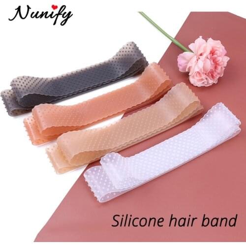 Nunify Non-Slip Wig Fixed Grip Band Transparent Silicone Wig Headband Seamless Wig Headband Holder For Men Women Sports Yoga