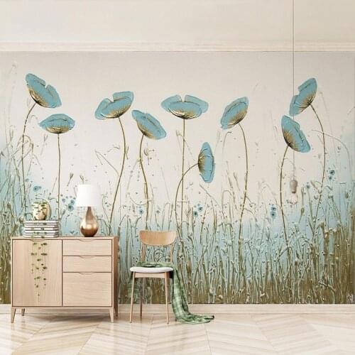 Custom 3D Photo Wallpaper Beautiful Green Flowers Bedroom Dining Room Living Room Background Large Mural Wallpapers Home Decor