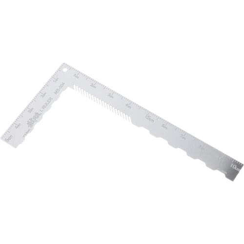 Portable Stainless Steel L Shape Ruler Tangent Model Hobby Craft Utensil