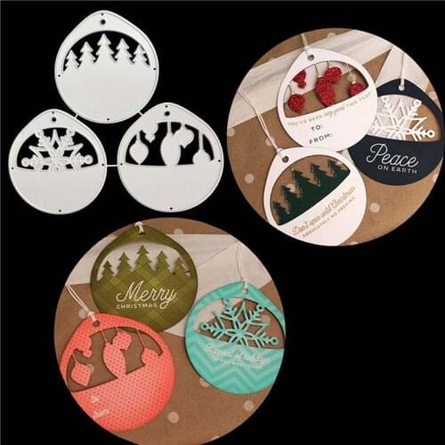 Christmas Ornament Tags Metal Cutting Dies Stencils for DIY Scrapbooking Decorative Embossing DIY Paper Card
