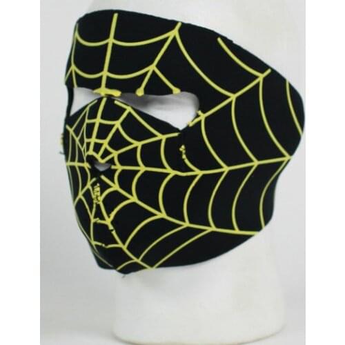 Spider Neoprenee Face Cover Warmer Motorcycle Ski Neck Gaiter Sun Head Shield Durag Bandana Men Women Scarf Halloween Party