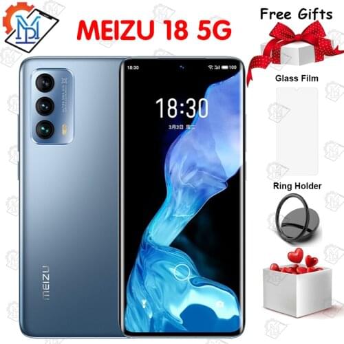 Original Meizu 18 Mobile Phone 6.2 Inch Screen 8GB+128GB Snapdragon 888 Octa Core Android 11 Fast Charging 36W NFC Smartphone