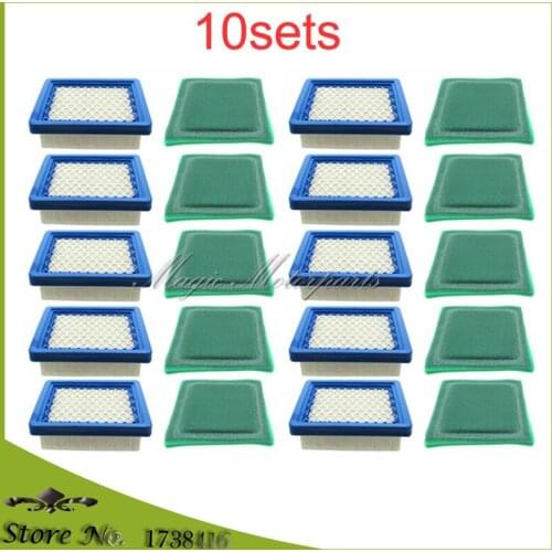 10x Air Filter For Tecumseh 36046 36634 740061C OH 95 195 OHH50-OHH65 VLV 50 55 60 66 VLXL50 VLVXL55 VLV126 Vector World 4 & 5HP