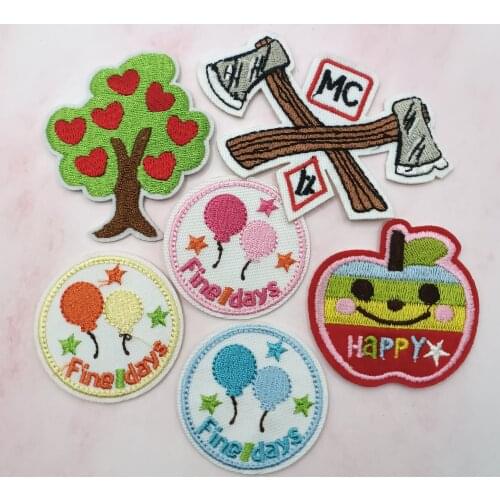 Embroidered design animal patches for clothes, DIY patches, iron patches on clothes, fruit patch, rose flower, custom patch, let
