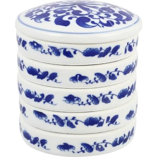 1 Set Art Painting Colour Mixing Tray Ceramic Pallets Watercolor Pigment Tray Porcelain Pigment Tray Ink Tray With Cover