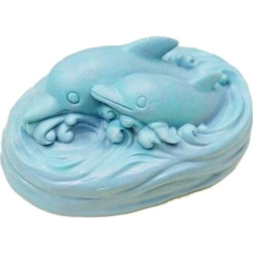 1Pcs Dolphin Craft Art Silicone Soap Mold Craft Molds DIY Handmade Soap Molds For Soap making