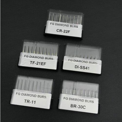10pcs/pack Dental Diamond Burs FG 1.6mm For High Speed Handpiece dental burs 1.6mm (5 type for your selection)