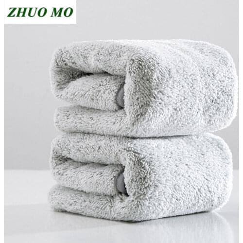 2pcs 75x35cm Bamboo Fiber face Towel for adults Bathroom Super Absorbent gray Microfiber Face Towels for home towels