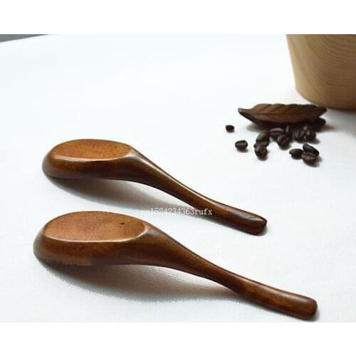 200pcs Natural Wooden Spoons Dining Soup Tea Honey Coffee Spoons Kitchen Accessories Eco-Friendly Tableware