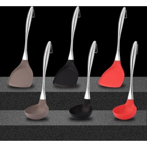 304 spatula silicone spatula non-stick spatula kitchen household cooking spatula spoon high temperature resistance