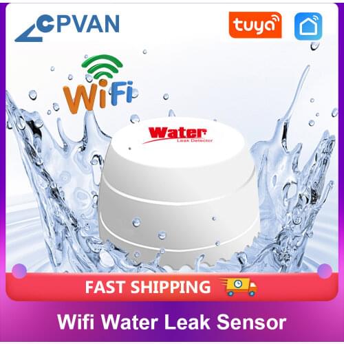 CPVAN Wifi Water Leak Sensor Alarm Detector yours/Smart Life APP Flood Alert Overflow Security Alarm System