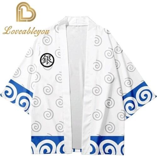 Anime Gintama Cosplay Costumes Sakata Gintoki Cosplay Kimono Halloween Carnival Party Silver Soul