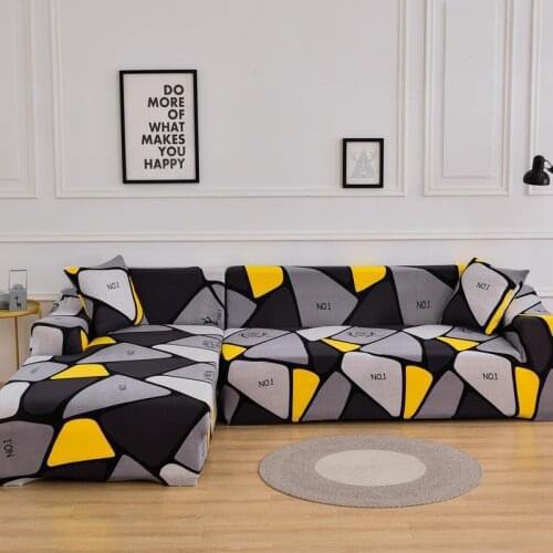 L-shaped Sofa Covers for Living Room Stretch Corner Couch Cover No-slip Elastic Sofa Slipcovers Chaise Longue Need Buy 2PCS