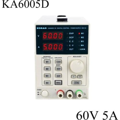 KORAD KA6005D -Precision Variable Adjustable 60V, 5A DC Linear Power Supply Digital Regulated Lab Grade