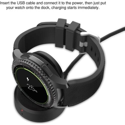 Mini Wireless Charger For Samsung Gear S3 Portable Wireless Charging Dock Magnetic Cradle Classic Frontier Smart Watch Charger