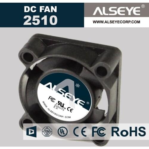 ALSEYE 25mm Fans 12v (5piece/lot) Mini Cooler Cooling Fan 10000RPM Sleeve Bearing Axial Fans 25x25x10mm