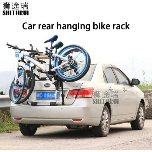SHITURUI Multi-function high-carbon Car Frame Rear Cycling Bike Bicycle Rack Hold 3 Bicyles Mount Carrier for Car