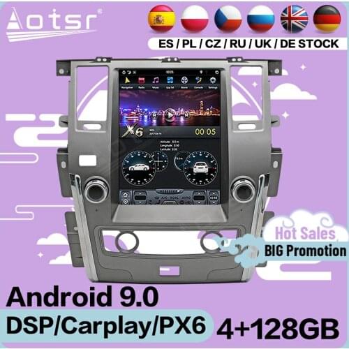 128G Tesla Screen Multimedia Stereo Android Player For Nissan Patrol 2010 2011 2012 2013 2014 2015 2016 2017 2018 GPS Head Unit