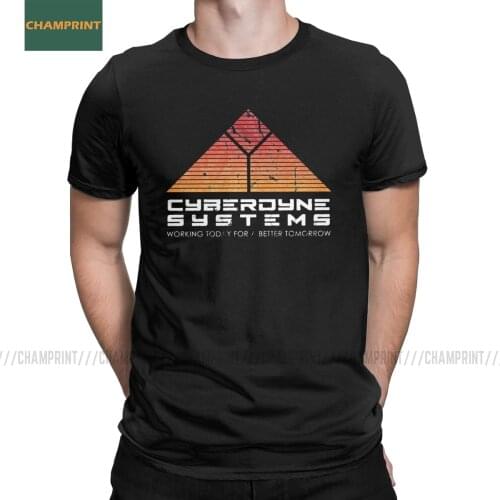 Men T-Shirts Cyberdyne Systems The Terminator Cotton Tee Shirt Short Sleeve Arnold Schwarzenegger T800 Skynet Robot T Shirts