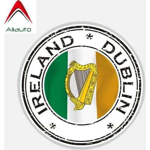 Aliauto Motorcycles Car Accessories Ireland Dublin Decal Cover Scratches Reflective Sticker for Window Helmet Body,11cm*11cm