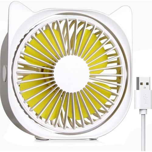 USB Desk Fan, Portable Mini Desk Fan 3 Speeds 360° Rotation USB Fan For Home And Office Desk Table Fan