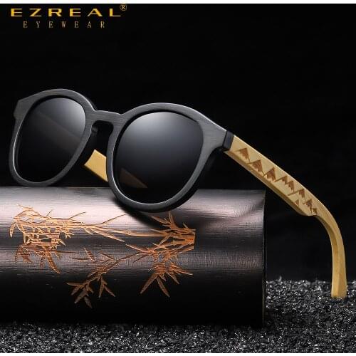 GM Womens Glasses Natural Bamboo Sunglasses Men Polarized Fashion Sun Glasses Original Wood With Gift Box Oculos de sol