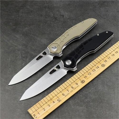 Outdoor camping survival folding knife 5cr13 blade G10 + all steel handle sharp EDC tactical hunting folding knife fruit knife