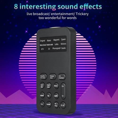 Portable Voice Converter Mobile Phone Computer Universal Voice Camouflage Changer Game Sound Card Microphone Voice Device M C3L6