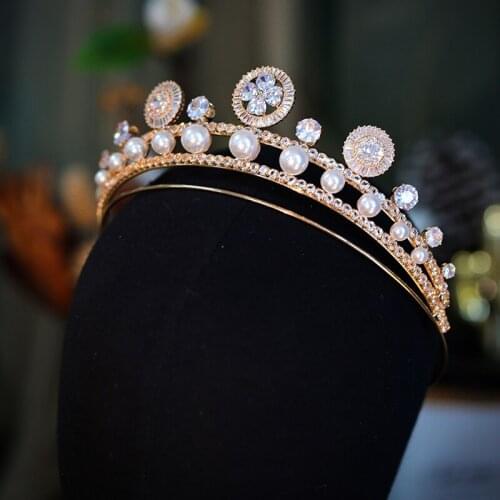 Baroque Crystal Wedding Headband Bridal Tiaras Crown Set Wedding Hair Accessory Prom Headdress