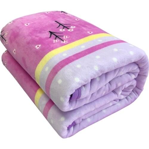 Simple Coral Velvet Comfortable Soft Blanket For Single Double Warm Bed Sheet Quilt