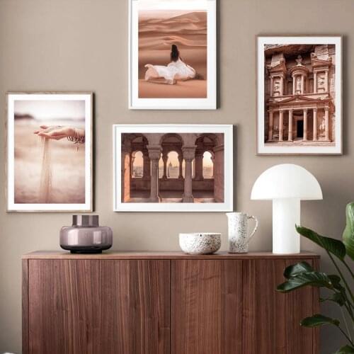 Self-adhesive Wall Stickers Wonderful Morocco Architecture Desert Travel Floral Poster Pictures Wall Art Prints Home Decoration