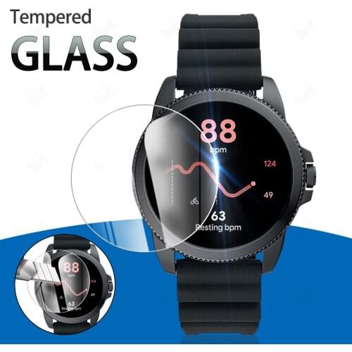 Fossil Gen 5E 42mm 44mm Tempered Glass Screen Protector For Fossil Gen5e Smart Watch Ultra-clear 9H Anti-Scratch Protection Film