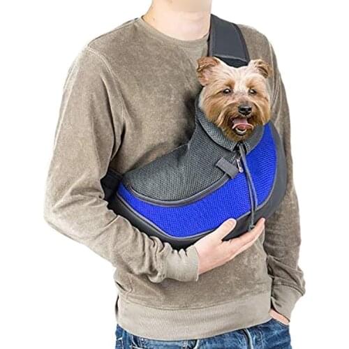 Outdoor Pet Puppy Carrier Handbag Oxford Single Shoulder Bag Sling Mesh Comfort Travel Tote Shoulder Bag Max 6kg