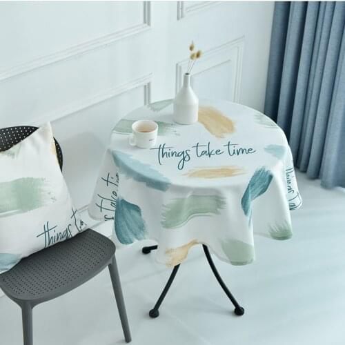 Nordic Waterproof Tablecloth Wedding Birthday Party Tablecloth Round Tablecloth Table Covers Home Dining Tea Table Decoration
