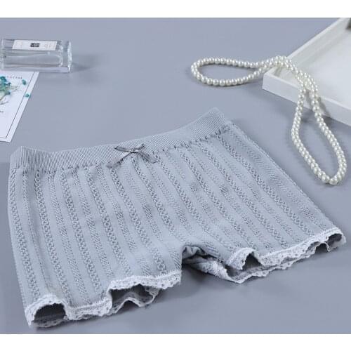 Yasemeen High Elastic Seamless Lace Safety Pants Summer Breathable Boxer Briefs Women Cotton Short Pants Cute Boxer Shorts